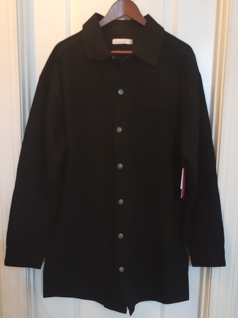 Shoedazzle Women's Black Denim Button-Front Shirt Dress